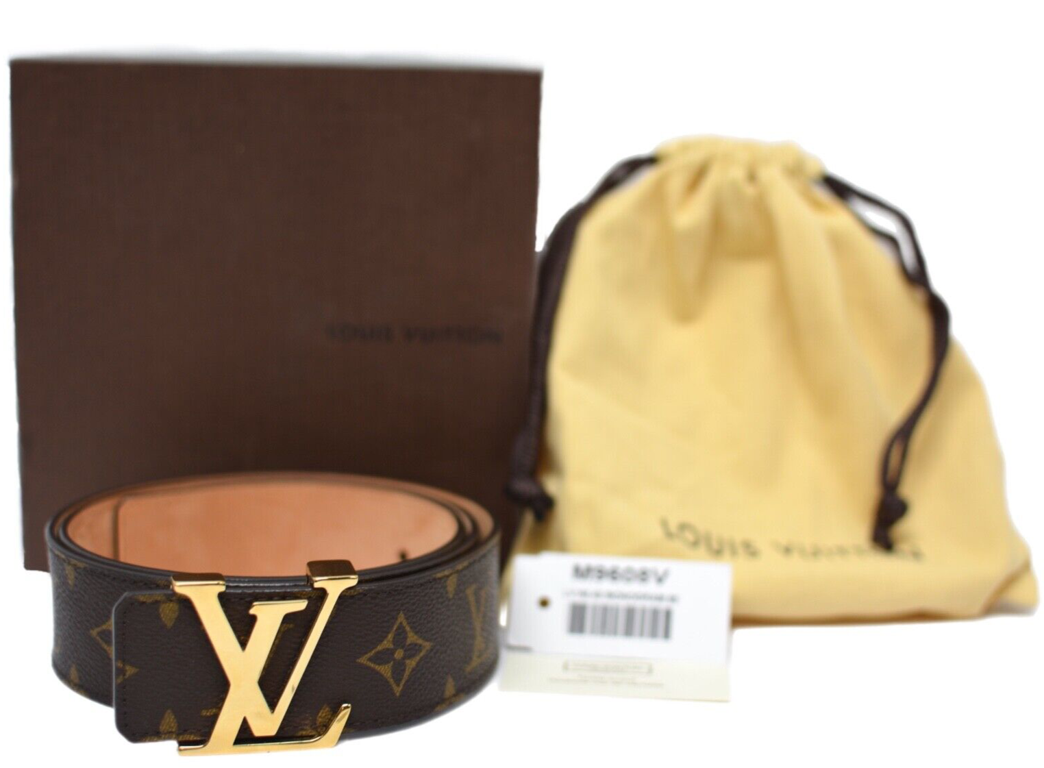 Louis Vuitton Belt LV Initiales 40MM Monogram Canvas Brown M9608