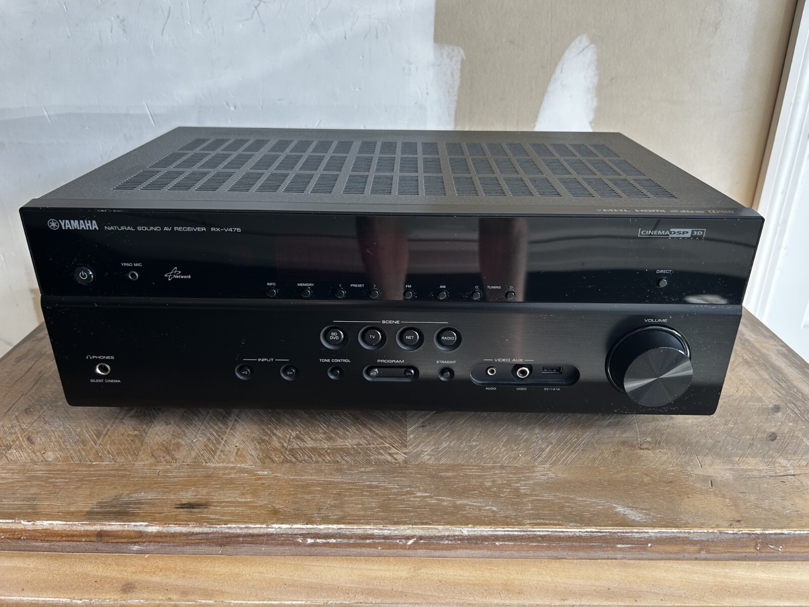 Yamaha Receiver RX-V475 Natural Sound 5.1 80W/Ch Network 3D HDMI
