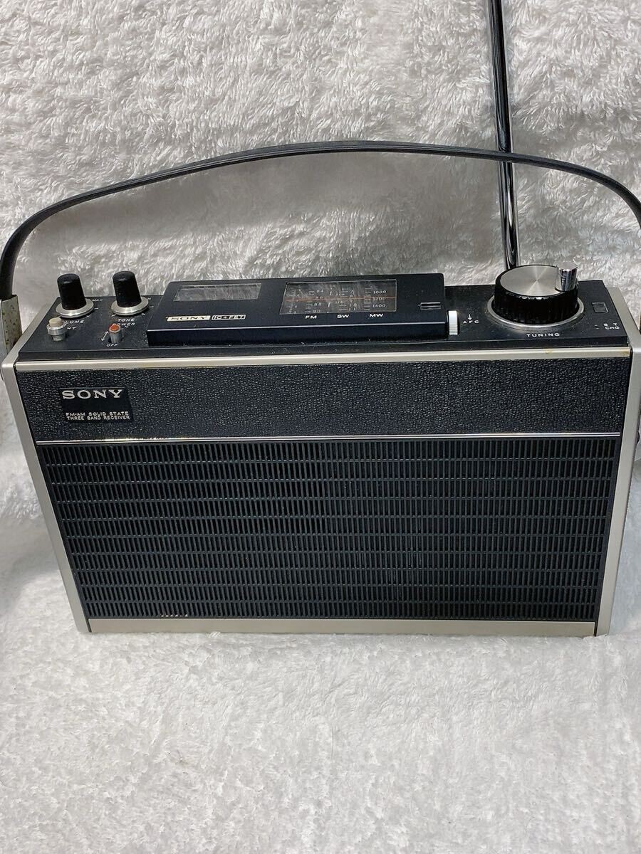 SONY ICF-500S AM SW FM 3バンドラジオ稼働品 SONY 3バンドレシーバー ICF-