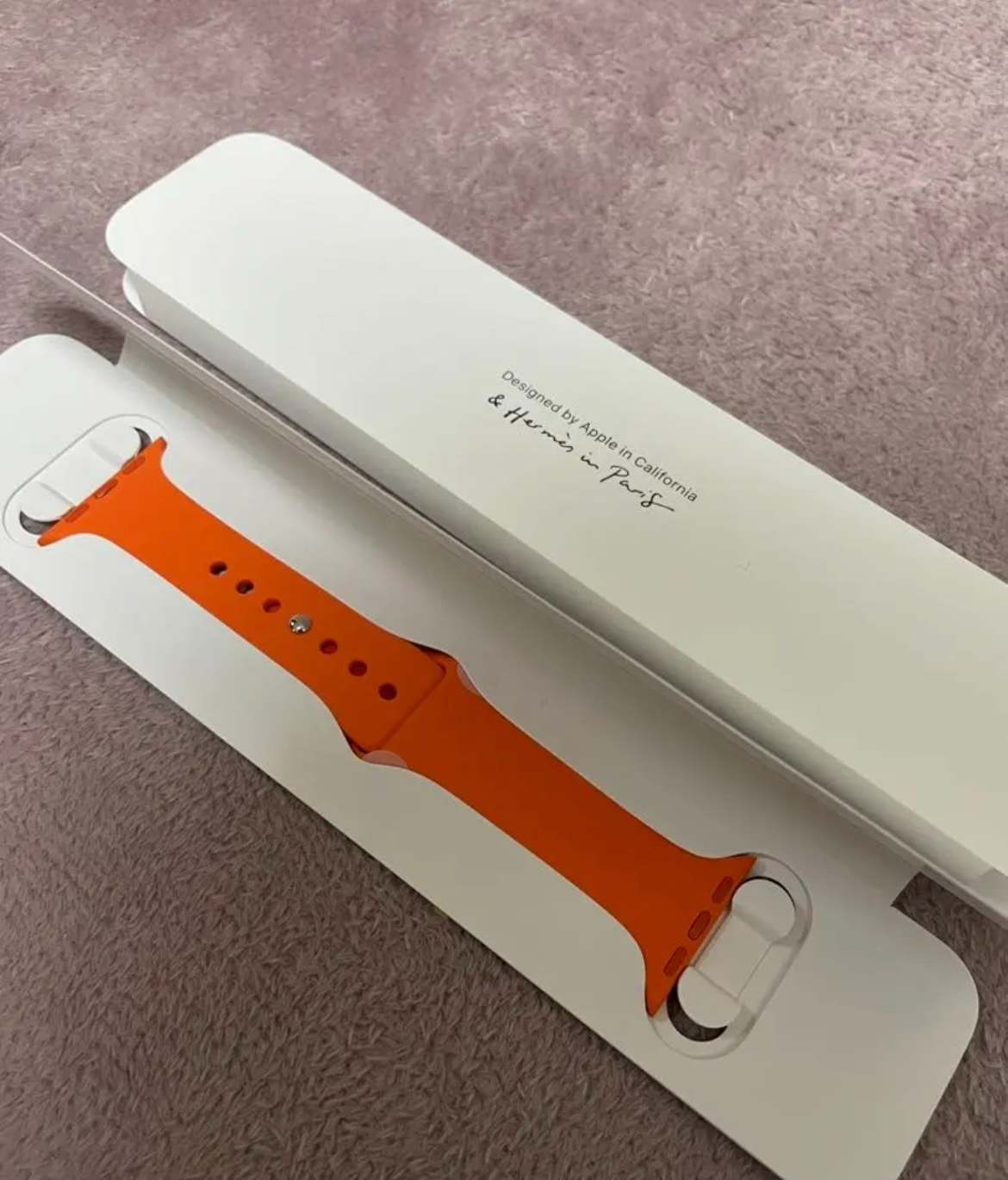 HERMES Apple Watch Orange Sport Band S/M for 41mm 40mm 38mm New | eBay
