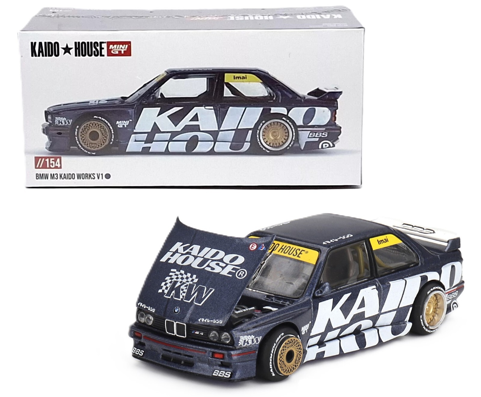 Kaido House x Mini GT 1:64 BMW M3 (E30) Kaido Works V1 Dark Blue
