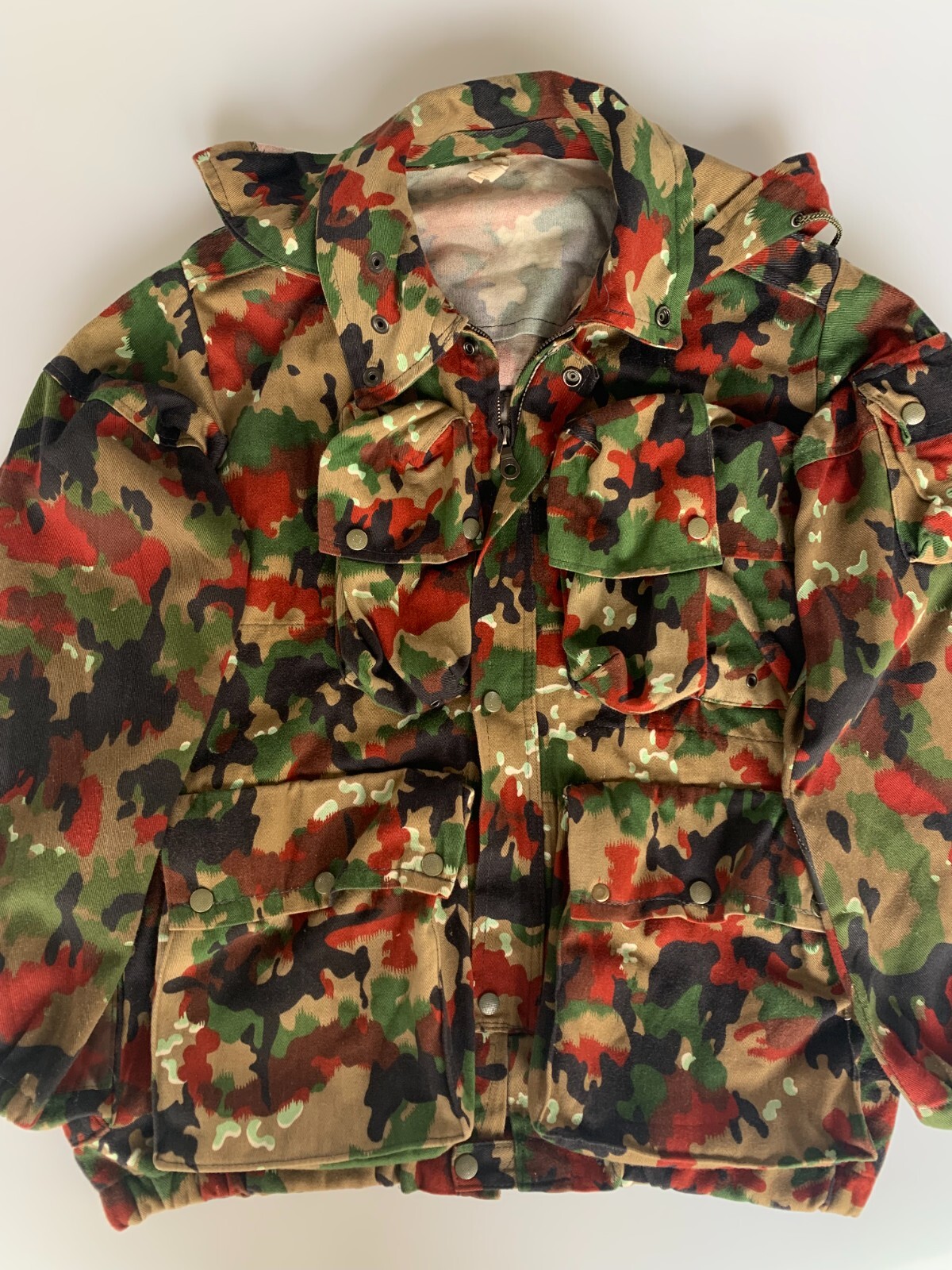 VTG Old Swiss M70 TAZ 83 Alpenflage Camo Coat Jacket Switzerland