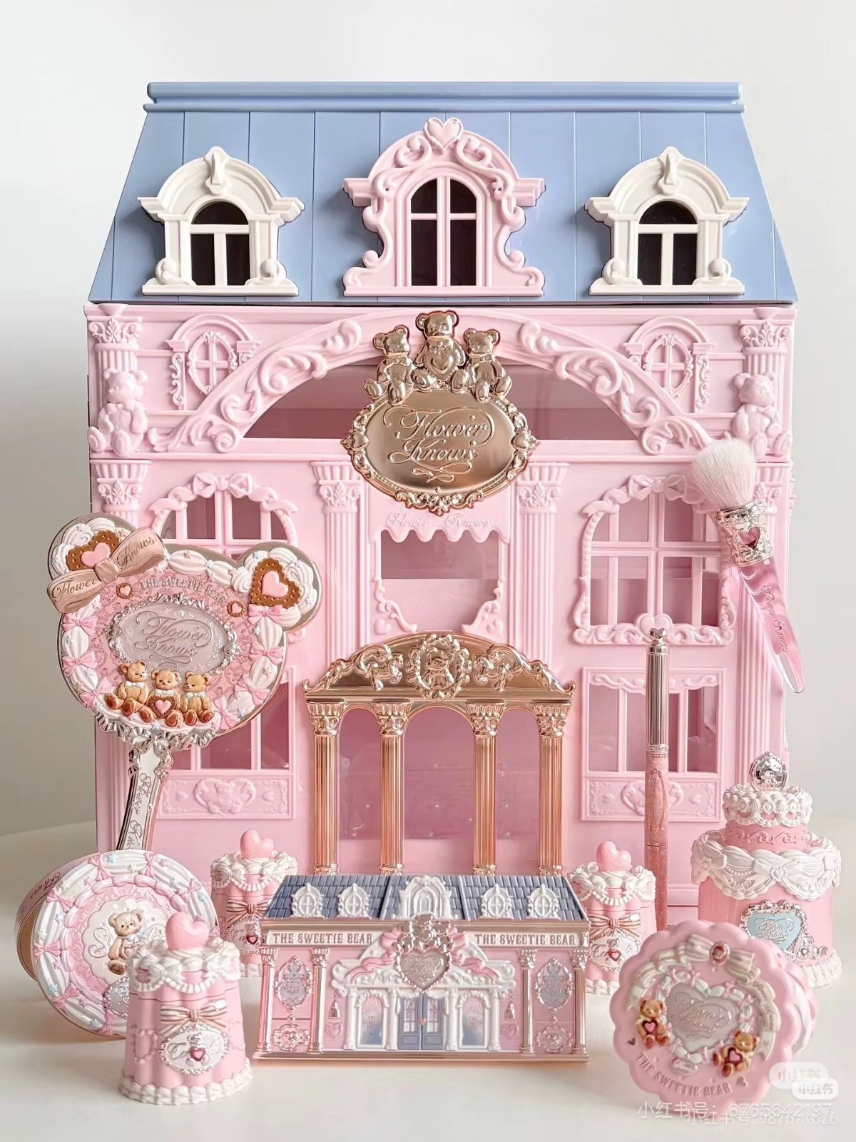 Flower Knows Sweetie Bear Cometics Box Case, Flower knows Makeup