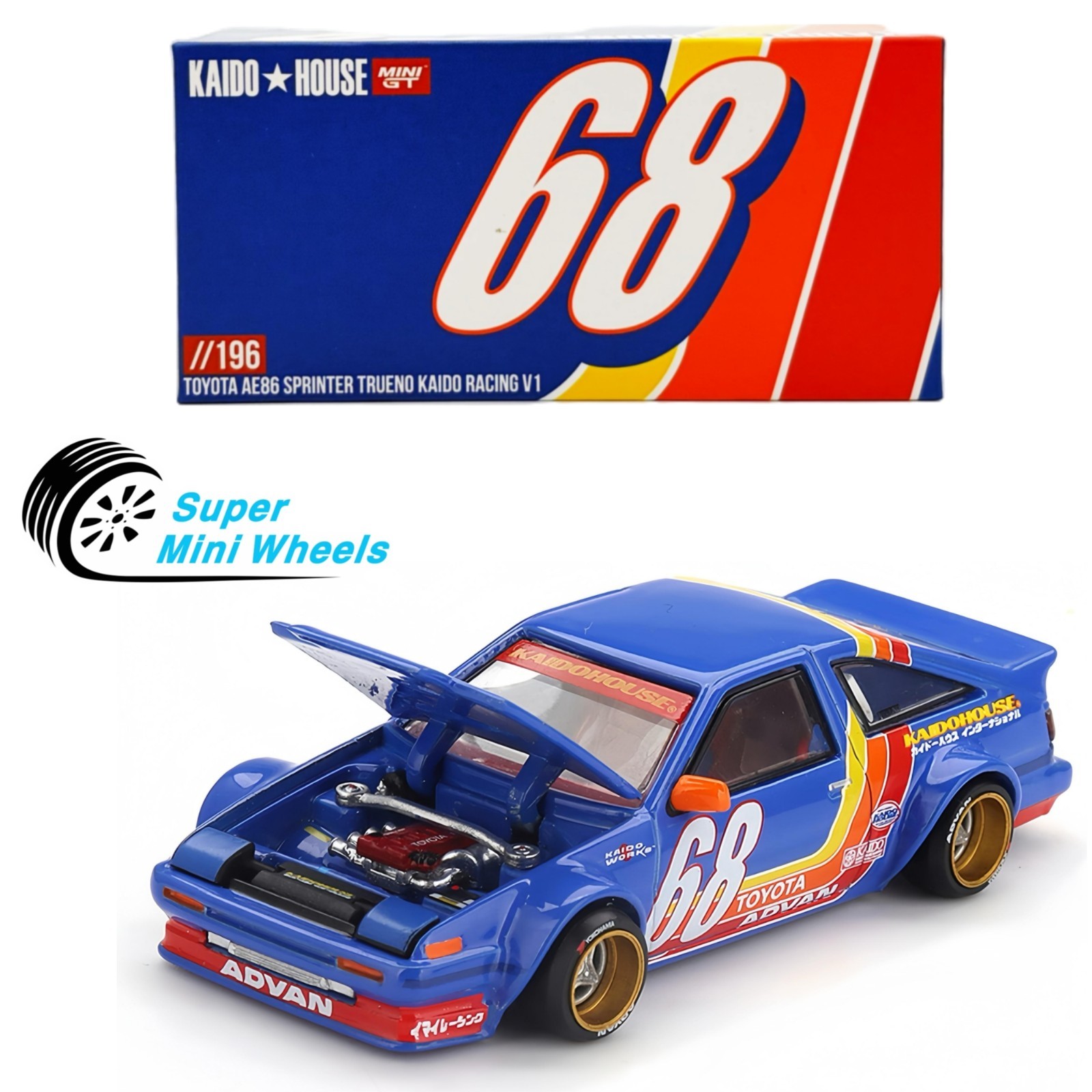 Mini GT x Kaido House 1:64 Toyota AE86 Sprinter Trueno Kaido
