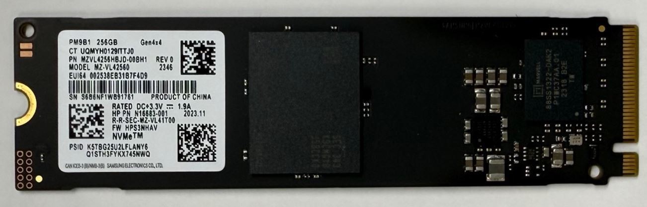 SAMSUNG 256GB SSD PM9B1 M.2 NVMe PCIe Gen4 x4 MZ-VL42560