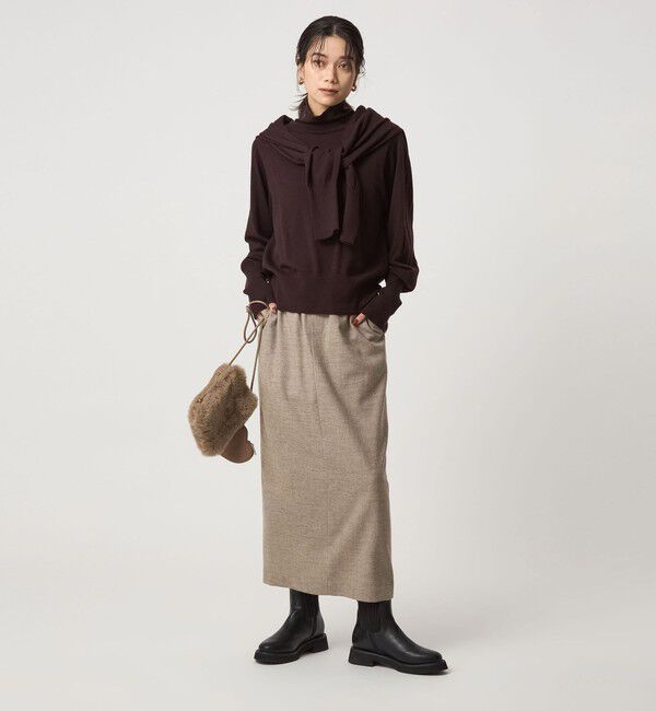 size SHORTあり］ライト サキソニー タイト スカート ウォッシャブル