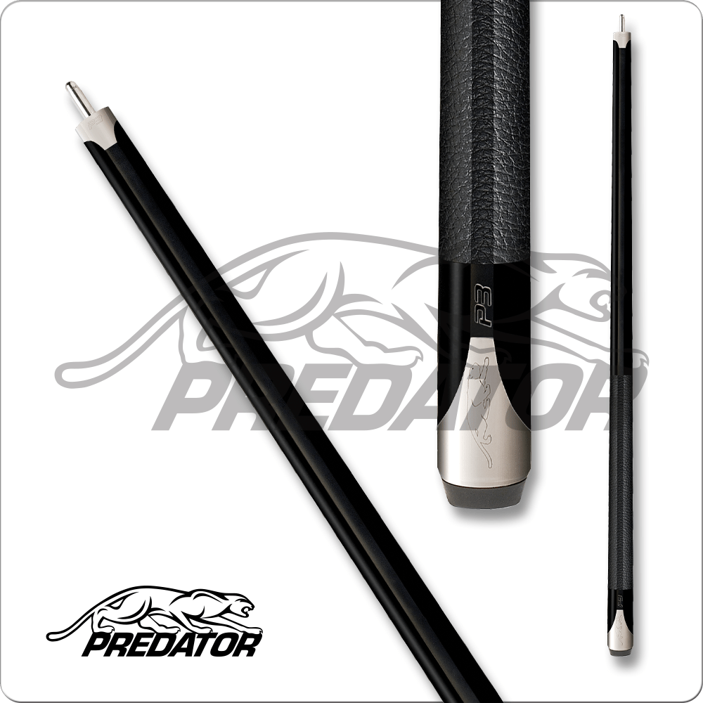 Predator Black P3 Butt - Leather Wrap - ARS Billiards