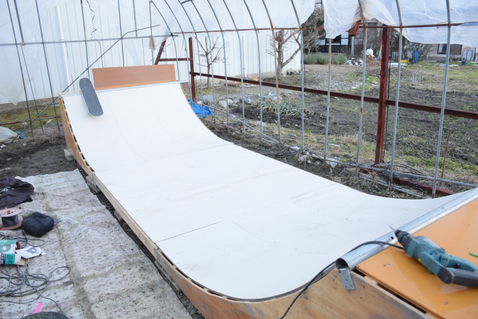 スケートボード】ランプ自作してみた！Part.4/4 【完成編!!】 - わさび