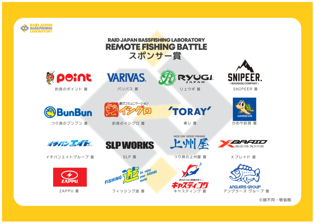 レイドジャパンが仕掛ける「リモートバス釣り大会」が何やらおもしろ