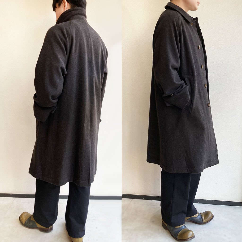 WORKERS ウールカシミアツイードで作ったバルカラーコート