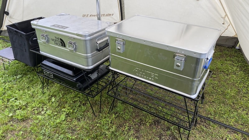 アルテックアルミコンテナ 48L ユニバーサルスタンド付 ステッカーあり