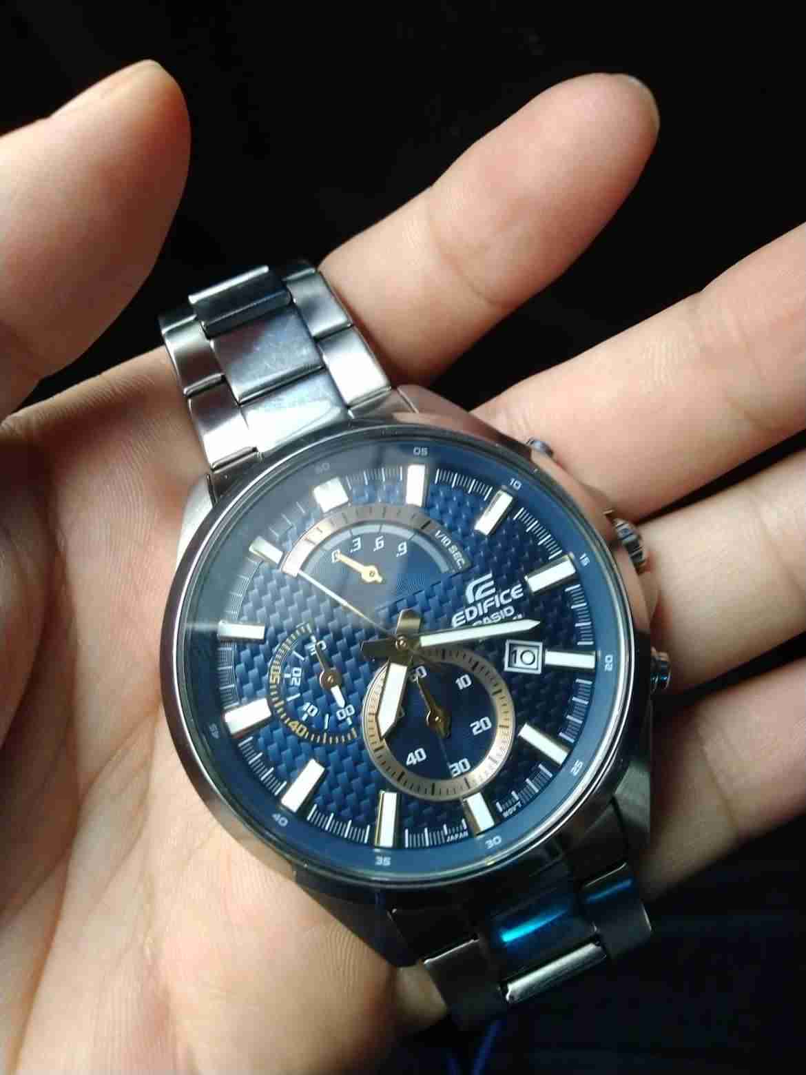 Casio Edifice EFV-530D-2AV Stylish Blue Dial Chronograph Watch