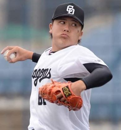 シュアプレイを使用する中日ドラゴンズ鈴木翔太投手野球用品スワロー