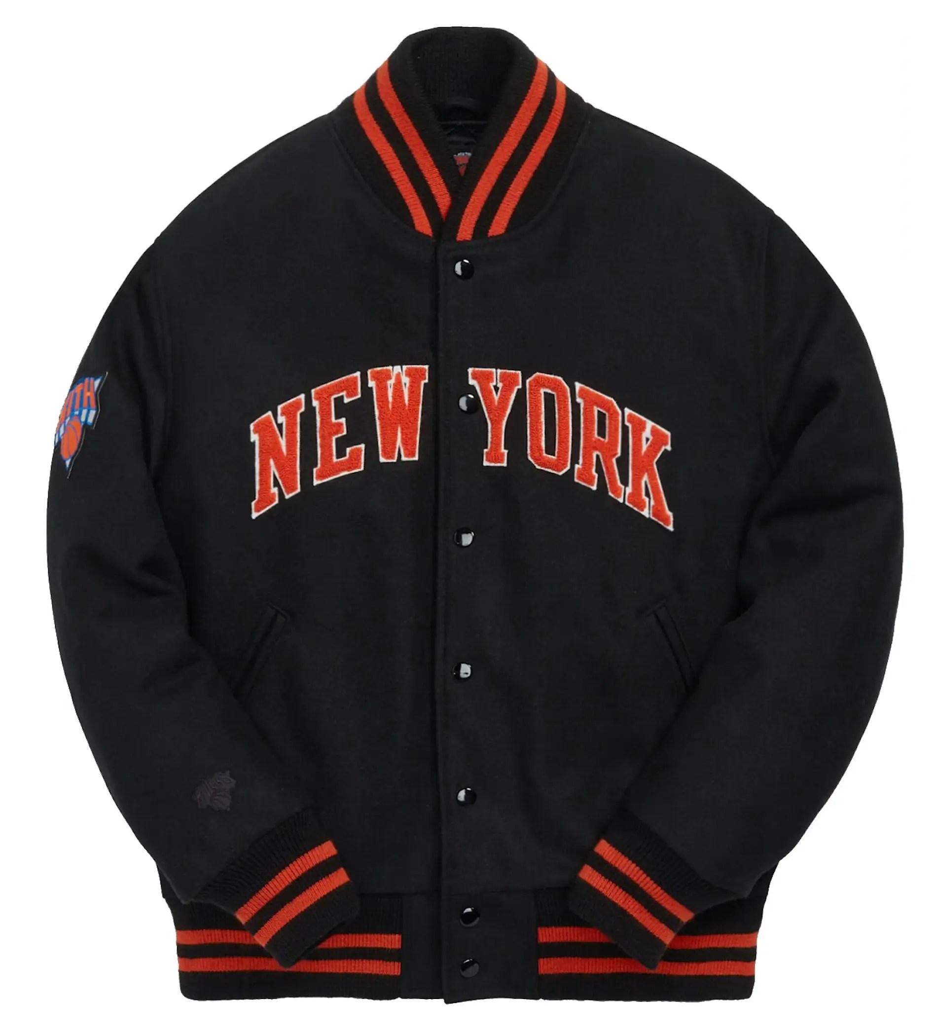 Kith Golden Bear for New York Knicks Black Varsity Jacket