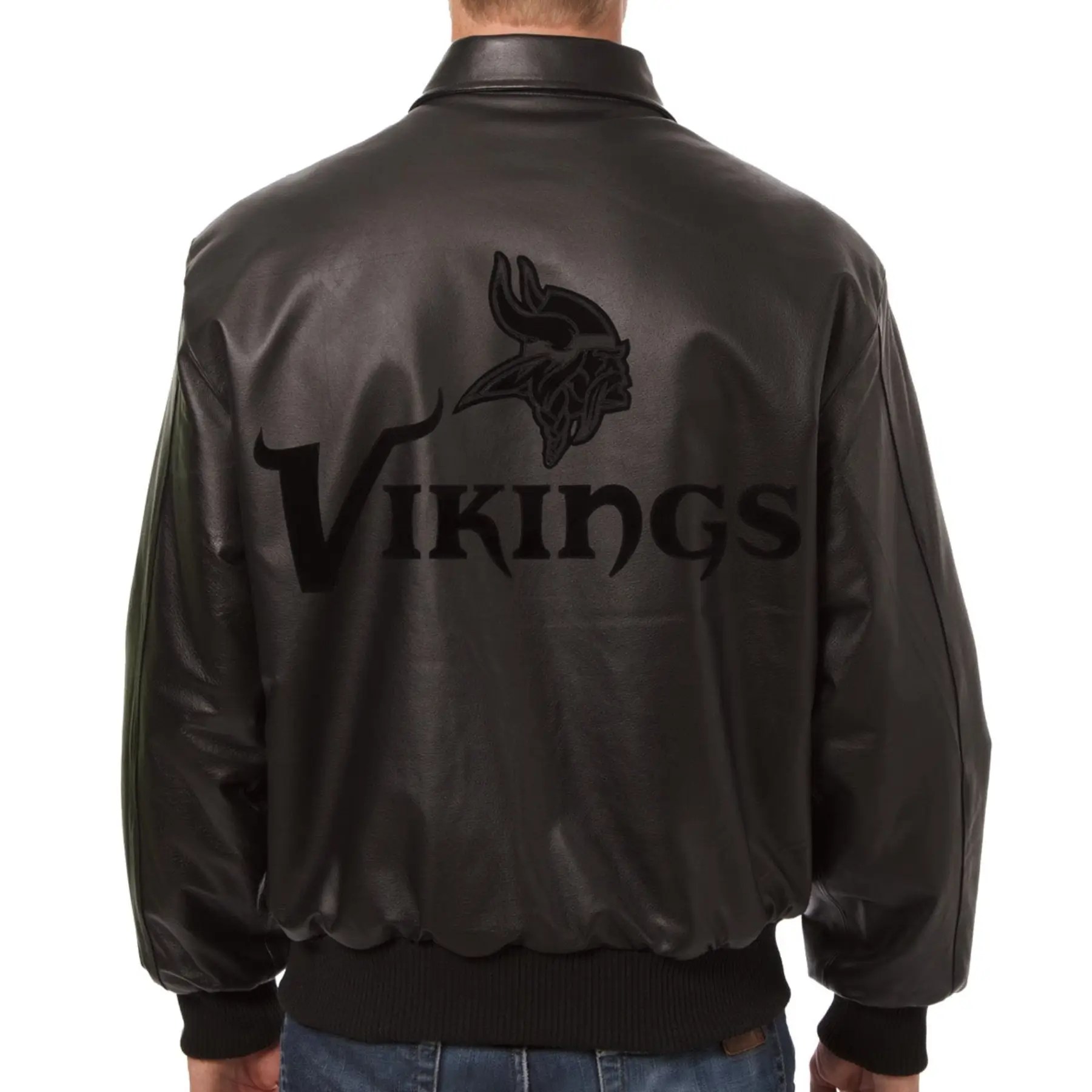Minnesota Vikings Vintage G-III Leather Varsity Jacket