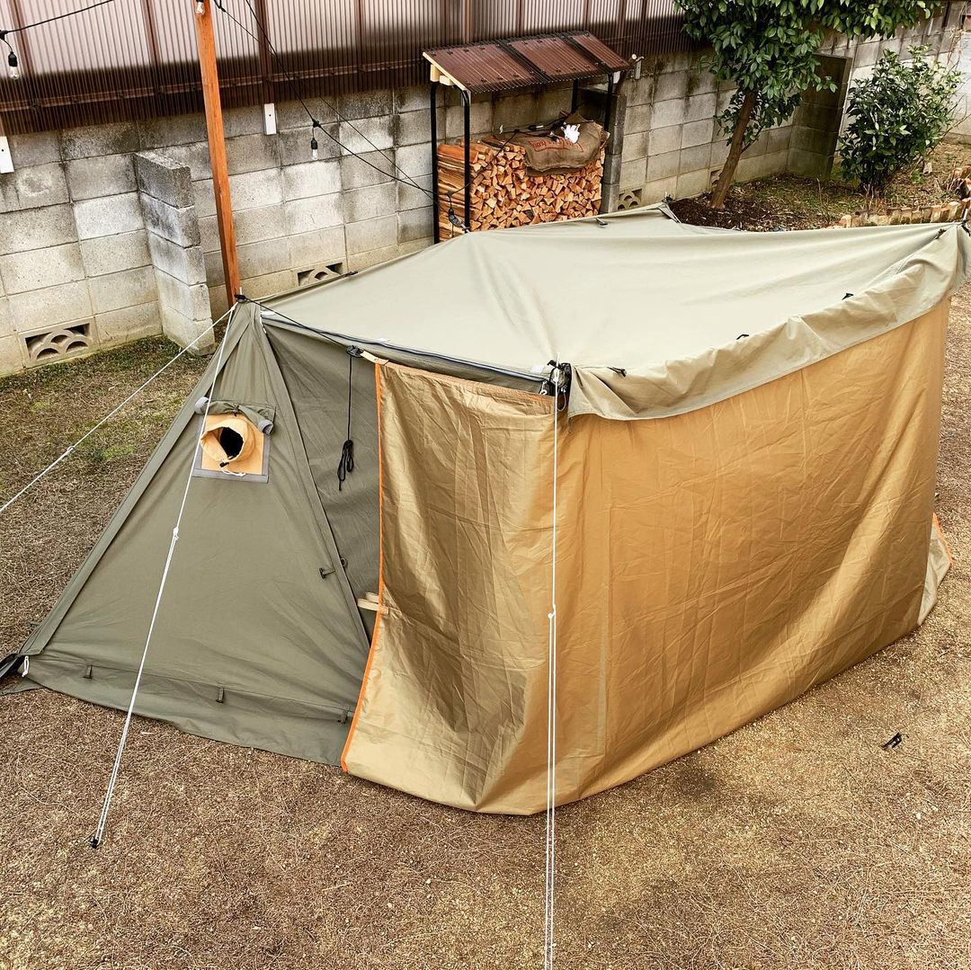 BUNDOK ソロベースEX フルセット 2股ポール×2 接続ポール 前幕