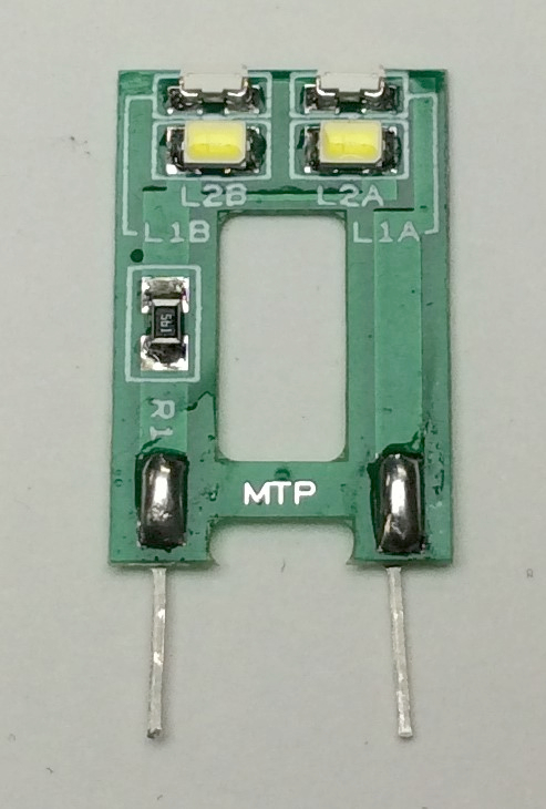 テールライト点灯+ヘッドライト 電球色LED 基板4個 トミックス TOMIX