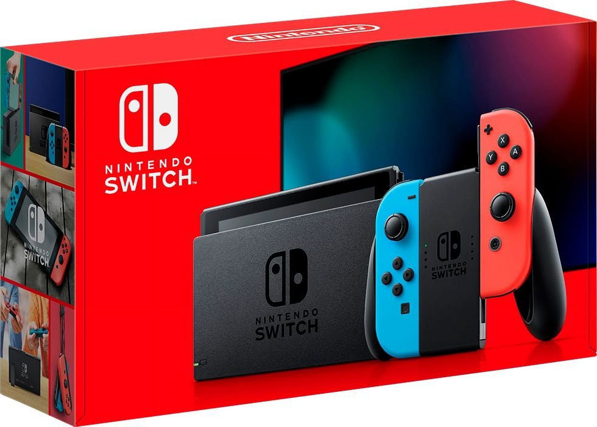 Nintendo Switch Console, Neon Blue and Neon Red Joy Con Bundle, JP