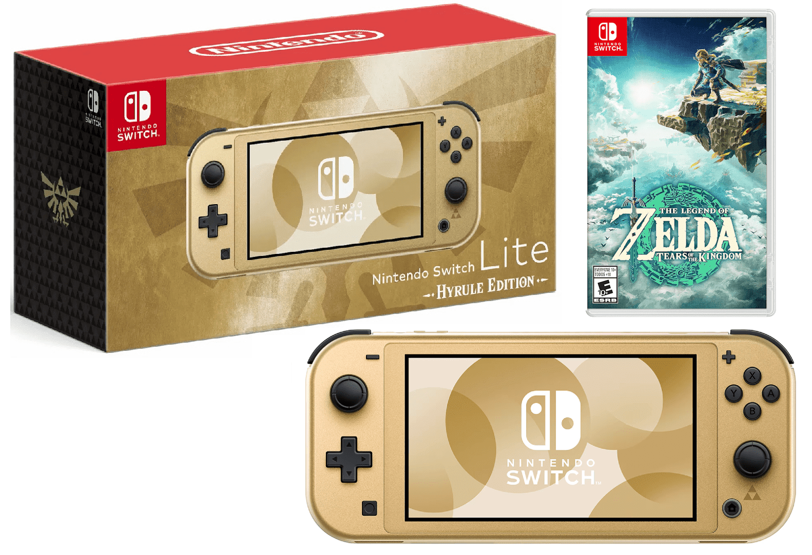 Nintendo Switch Lite, Hyrule Edition Bundle with Zelda: Echoes of