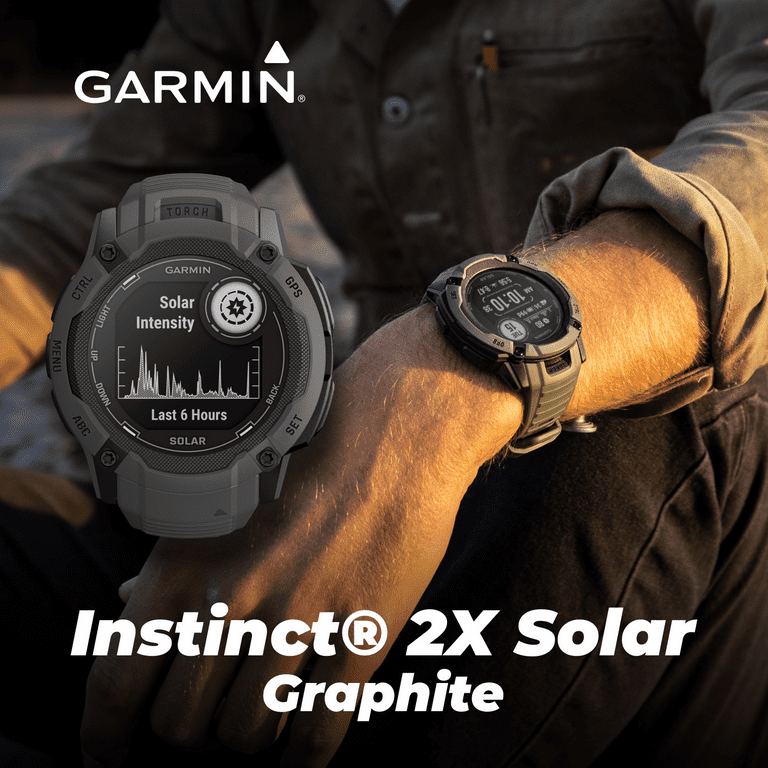 Garmin Instinct 2X Solar, Rugged Tactical Sport GPS Smartwatch