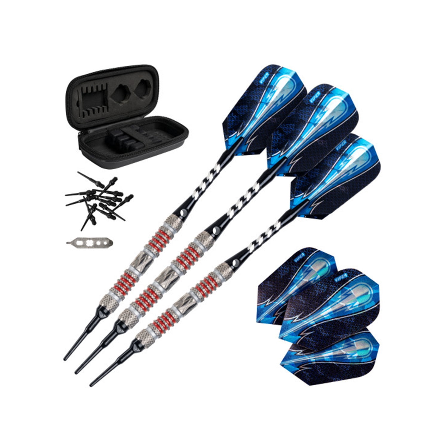 Franklin Sports Steel Tip Darts Set - 6 Pack of 18 Gram Steel
