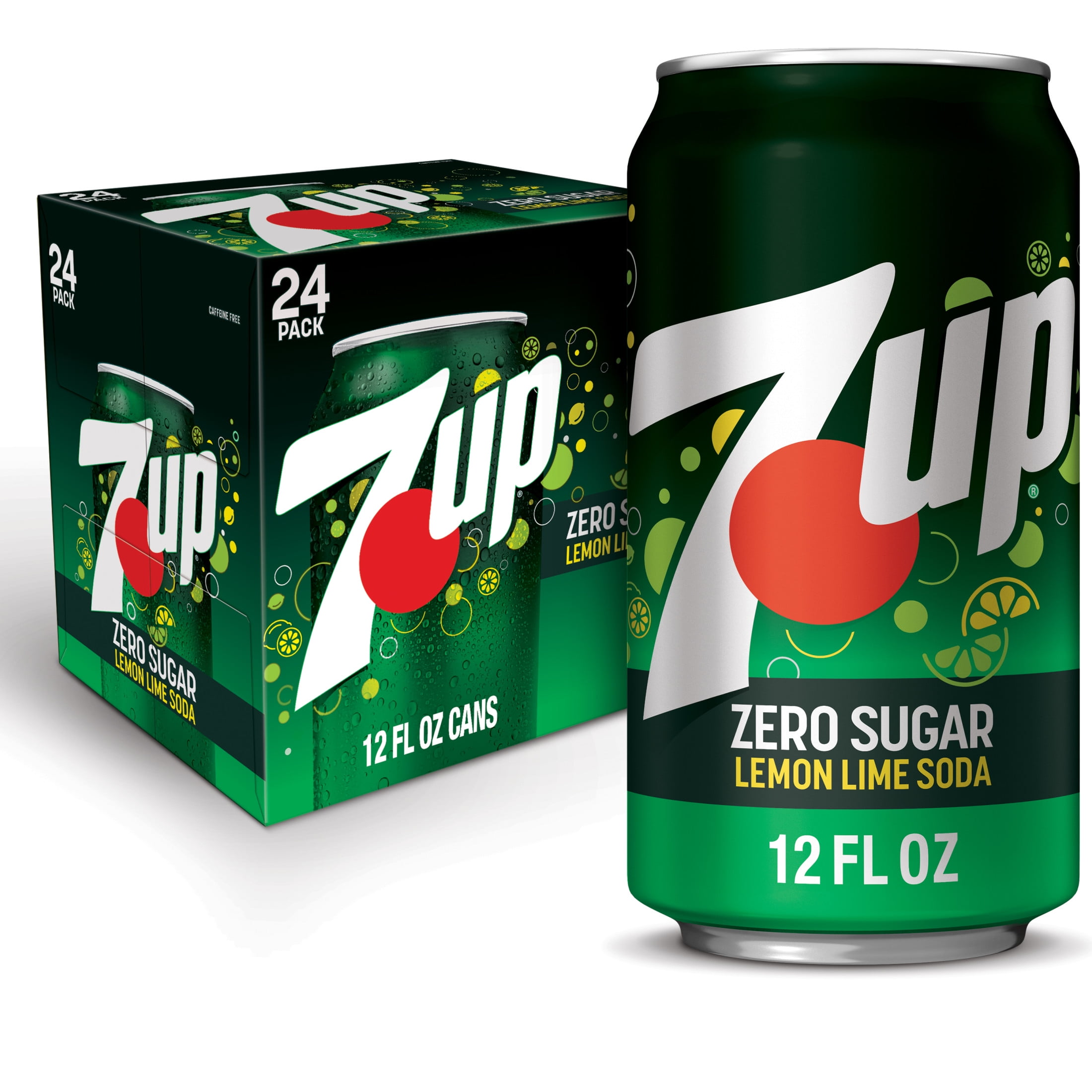7UP Lemon-Lime Soda, Caffeine Free, Uplifting Refreshment, 12 fl