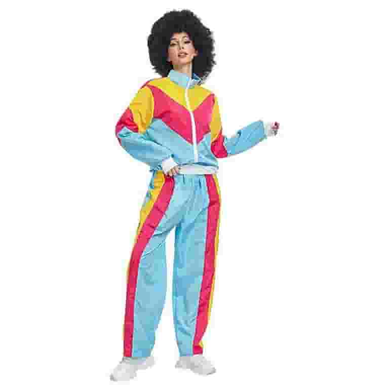 Adult 80s Tracksuit Retro Hop Windbreaker Disco Tracksuit Sets
