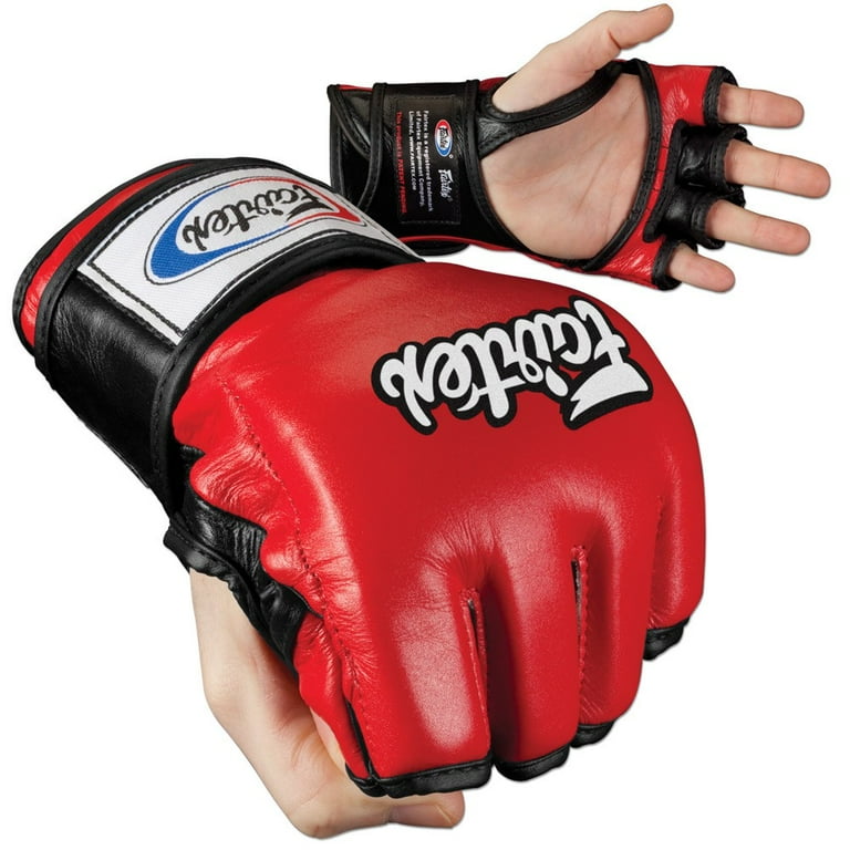 Fairtex Ultimate Combat MMA Gloves - Open Thumb Large Red / Black