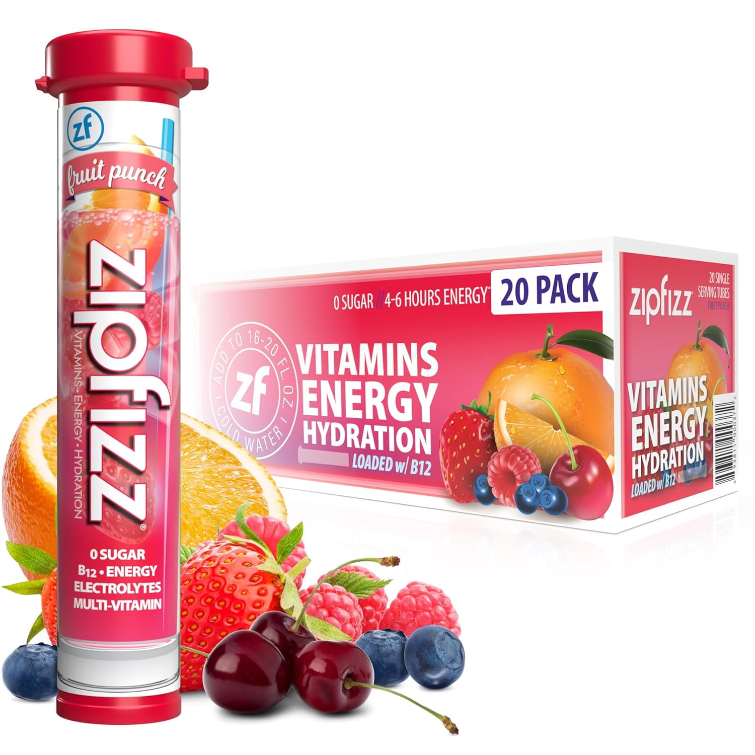 Zipfizz Healthy Energy Drink Mix Hydration with B12 and Multi