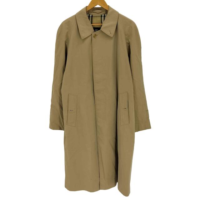 バーバリー ステンカラーコート ロング丈 裏地ノバチェック総柄 大きめ