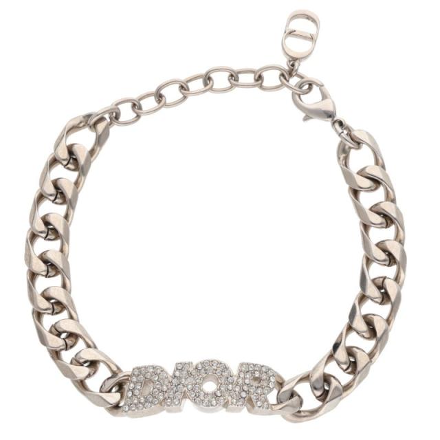 ディオール ロゴラインストーンブレスレット 中古 BS99