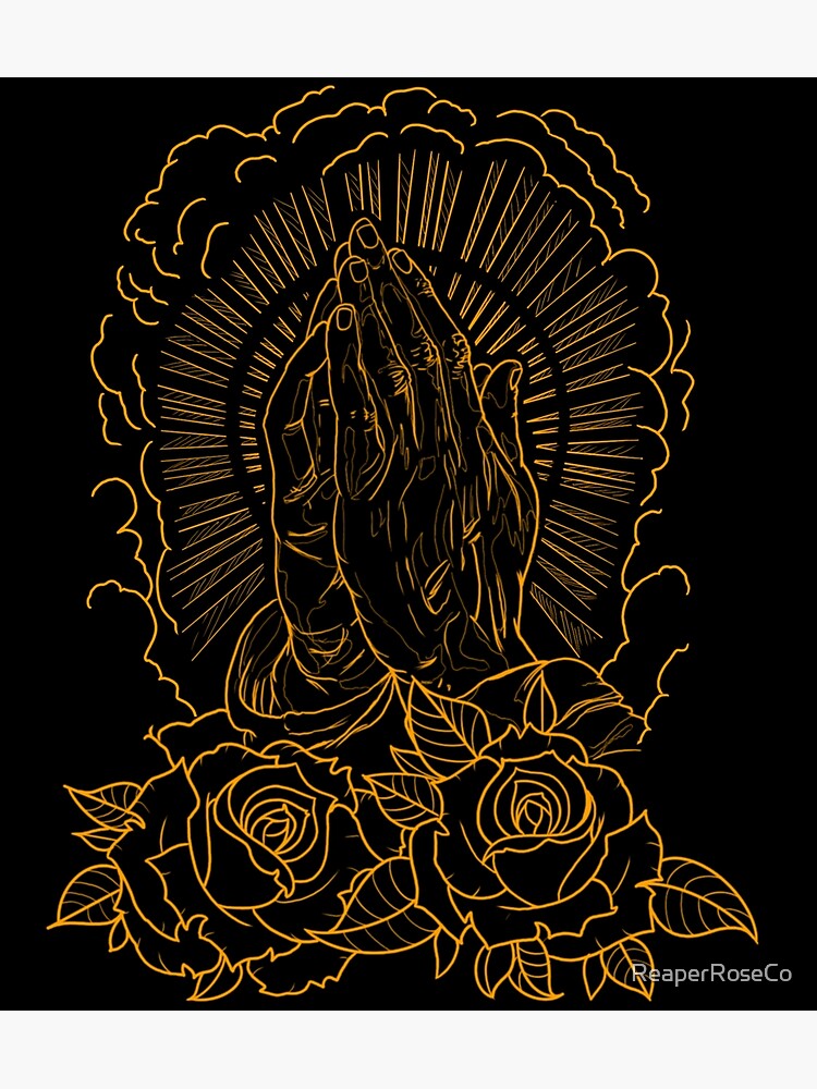 TATTOO FLASH POSTER【 Praying Hands 】