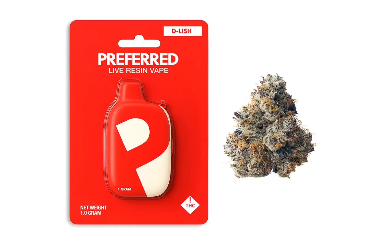 Preferred Premium Live Resin Vape 1g - D-Lish - The Flowery Shop