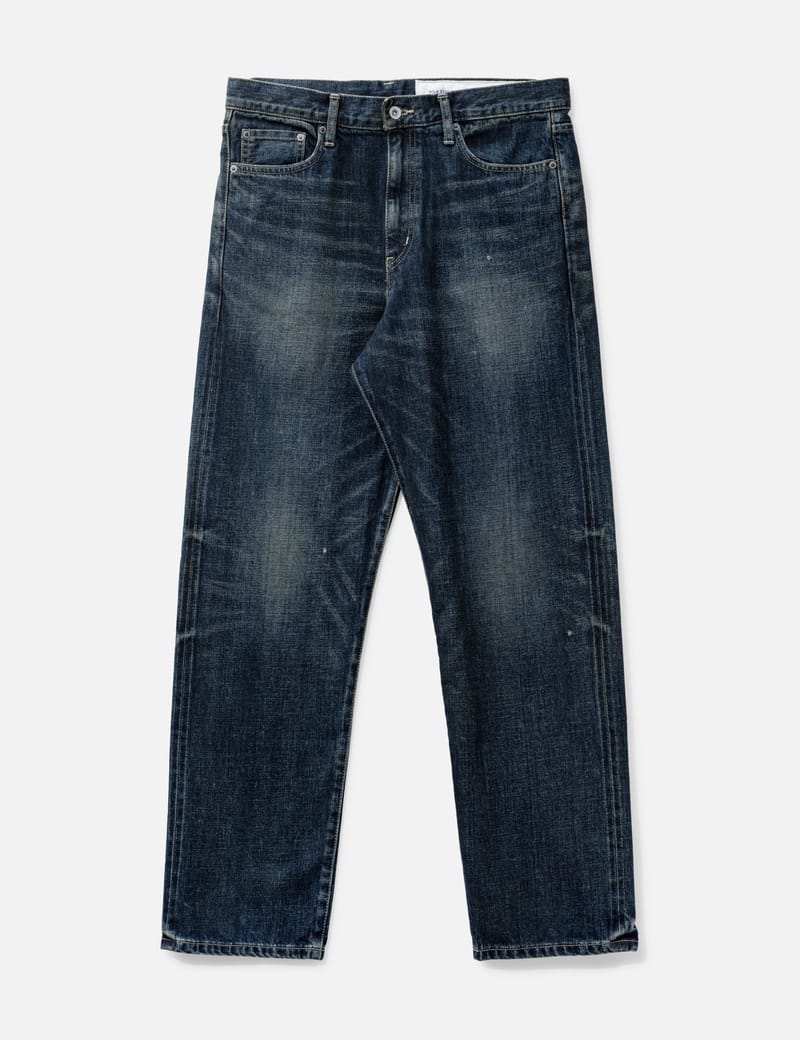 NEIGHBORHOOD Washed Denim DP Basic Pants - Indigo washed five