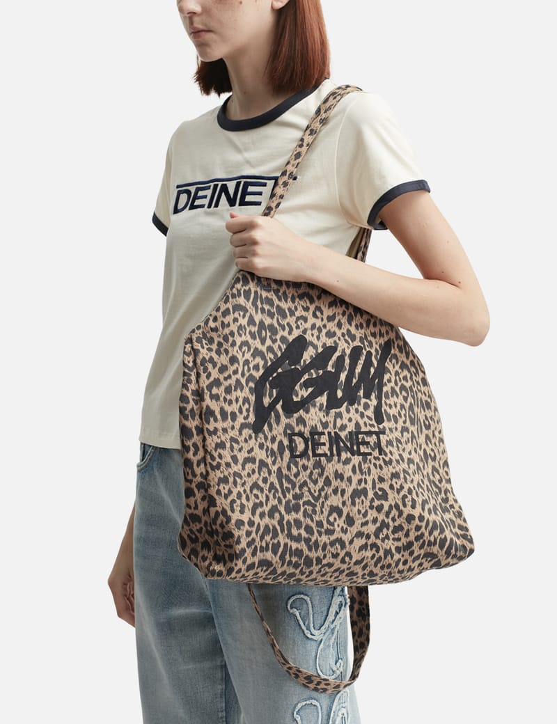 DEINET YEONJUN GGUM X DEINET Big Eco Bag - Leopard-print