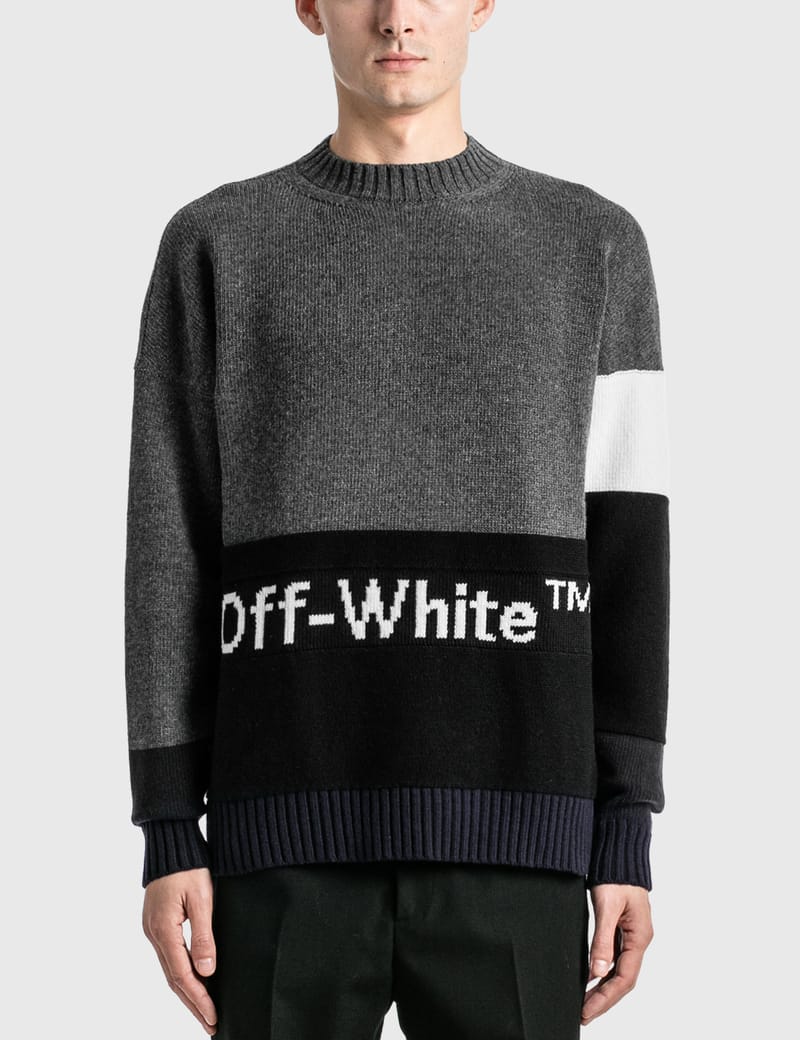 Off-White™ - カラーブロック オフ クルーネックセーター | HBX