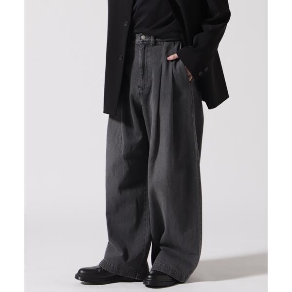 Toironier／トワロニエ／2tuck wide denim pants | ガーデン(GARDEN
