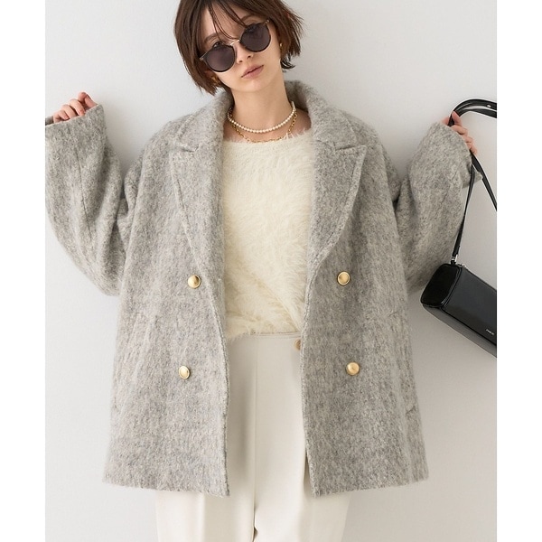 追加4】【一部店舗限定】ラメシャギースライバーPコート/ピーコート