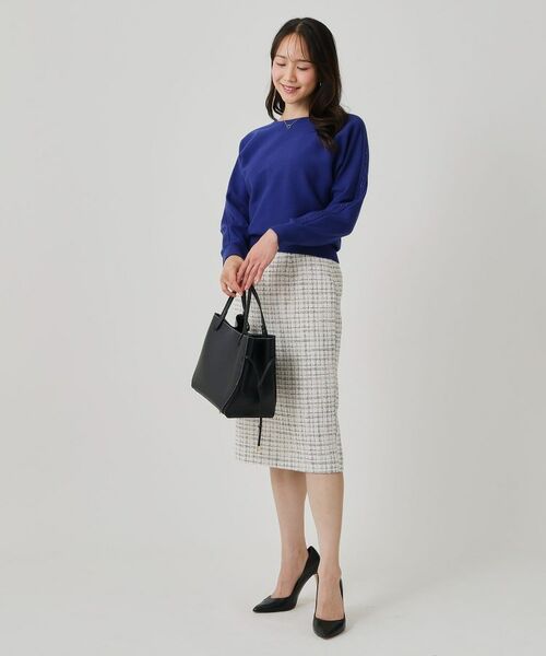 セール】 【日本製】ツイードタイトスカート （ロング・マキシ丈