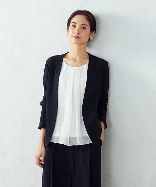 セール】 【セットアップ対応】ノーカラージャケット （セットアップ