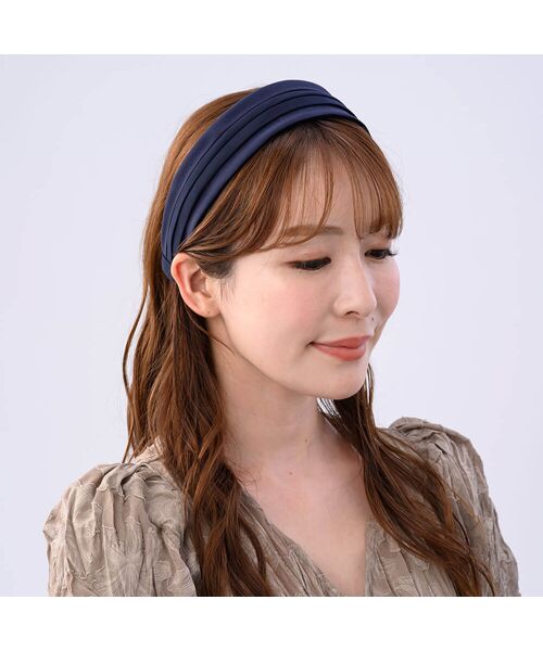 プレーンリボンプリーツ フレキシフィットヘアバンド （カチューシャ