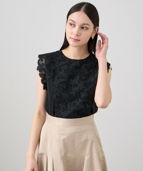 セール】 レースレイヤードニット プルオーバー （ニット・セーター