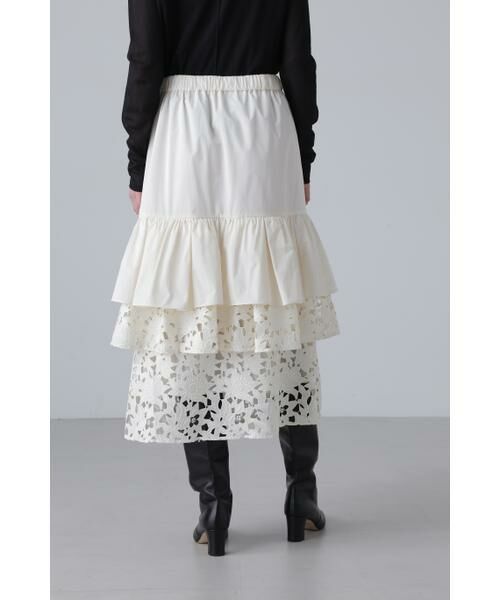 セール】 ◇ミックスフラワーレーススカート （スカート）｜ADORE