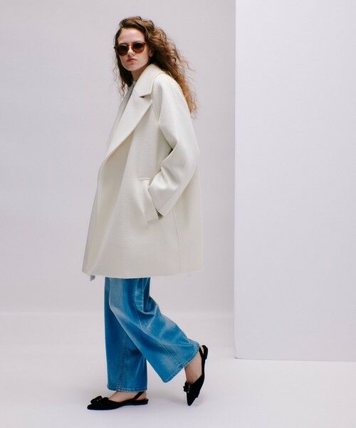 セール】 リバービッグカラーミドル丈コート （ダッフルコート