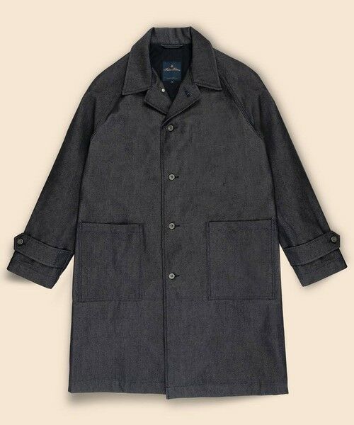 セール】 ウール デニム ロングコート （ステンカラーコート）｜Brooks