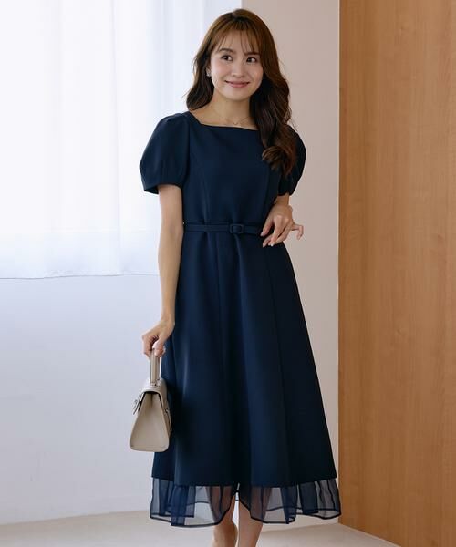 曽田茉莉江コラボ》“艶めく”クラシカルワンピース （ミニ丈・ひざ丈