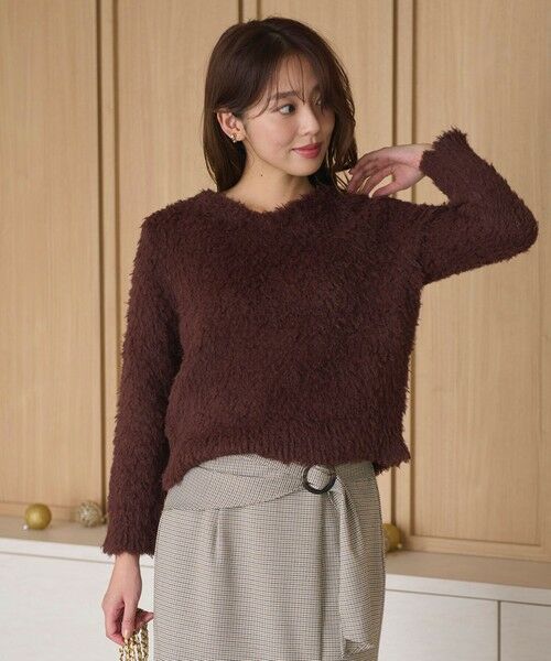 セール】 【洗える】シャギーVネック ニット （ニット・セーター