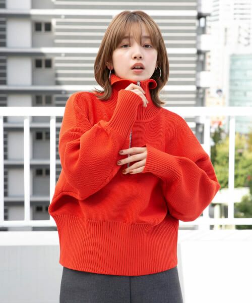 セール】 ハーフZIPニットプルオーバー （ニット・セーター）｜＊＊KBF