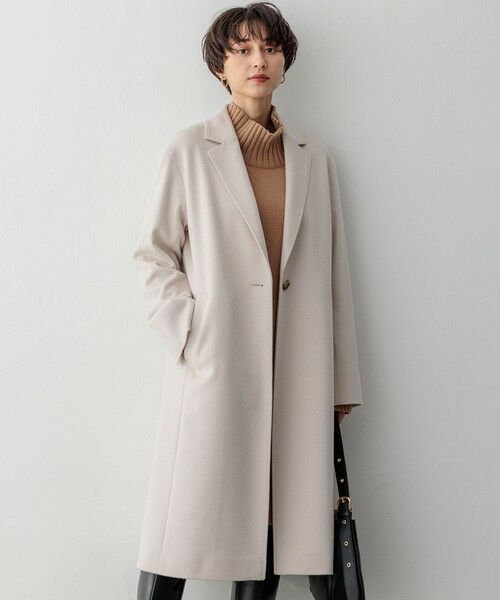 滝沢眞規子さん着用】ウールカシミヤビーバー チェスターコート