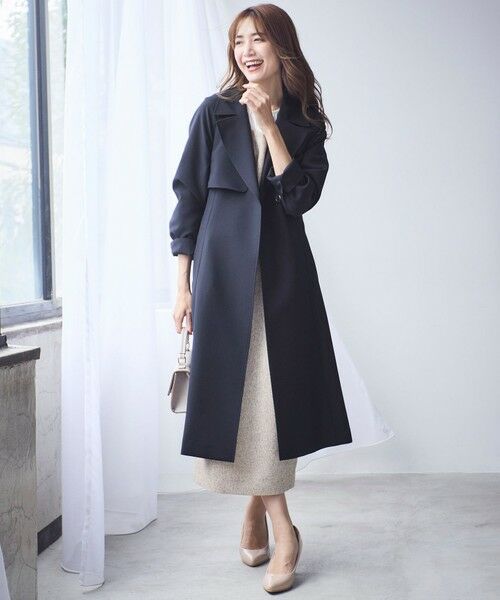 セール】 【洗える】Nobleライトトレンチ コート （トレンチコート